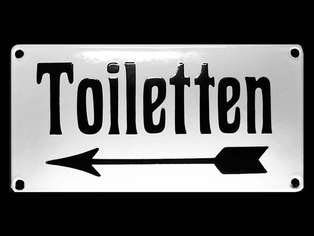 Toilettenschild aus Emaille