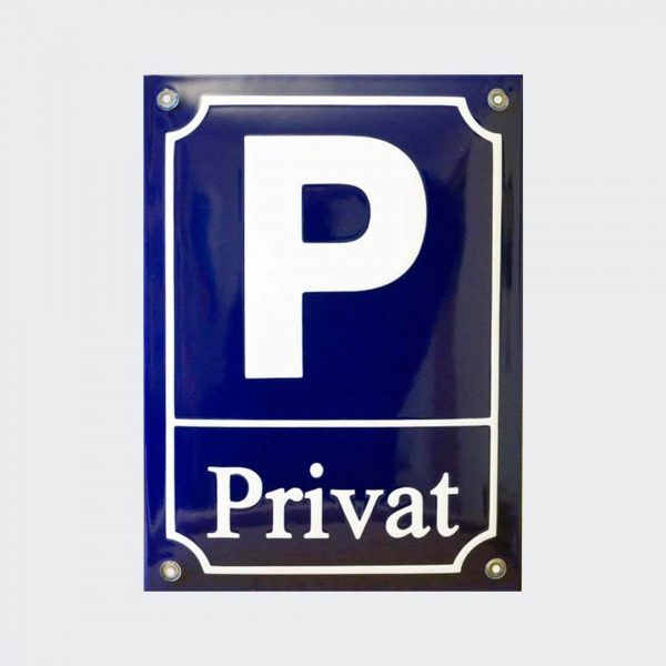 Emaille-Parkplatz-Freitext-16x22cm