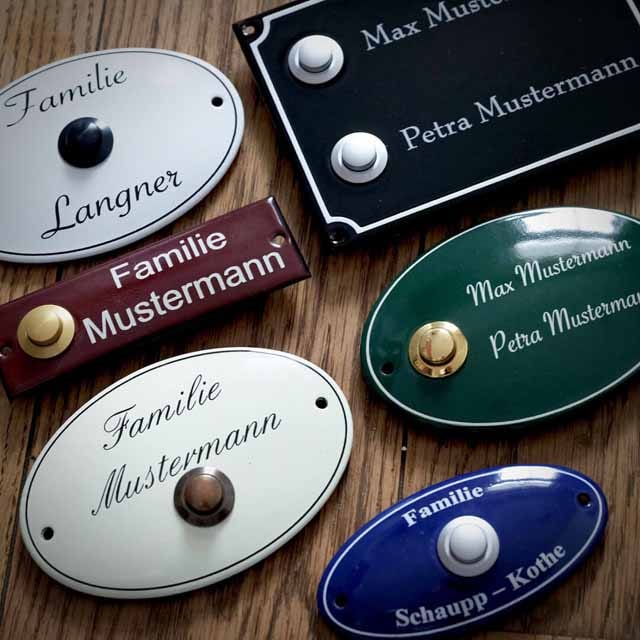 Emaille Klingeschild