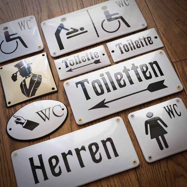 Emaille Toilettenschild
